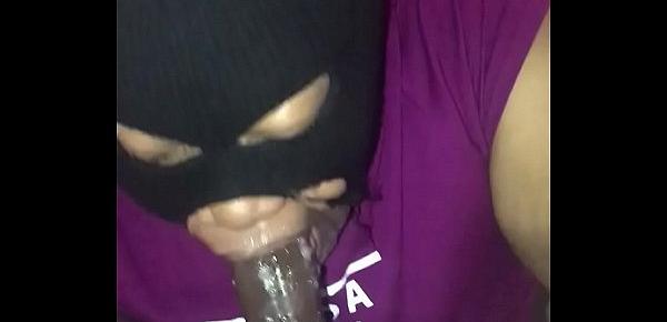  Giving head with a ski mask! SLOPPY!